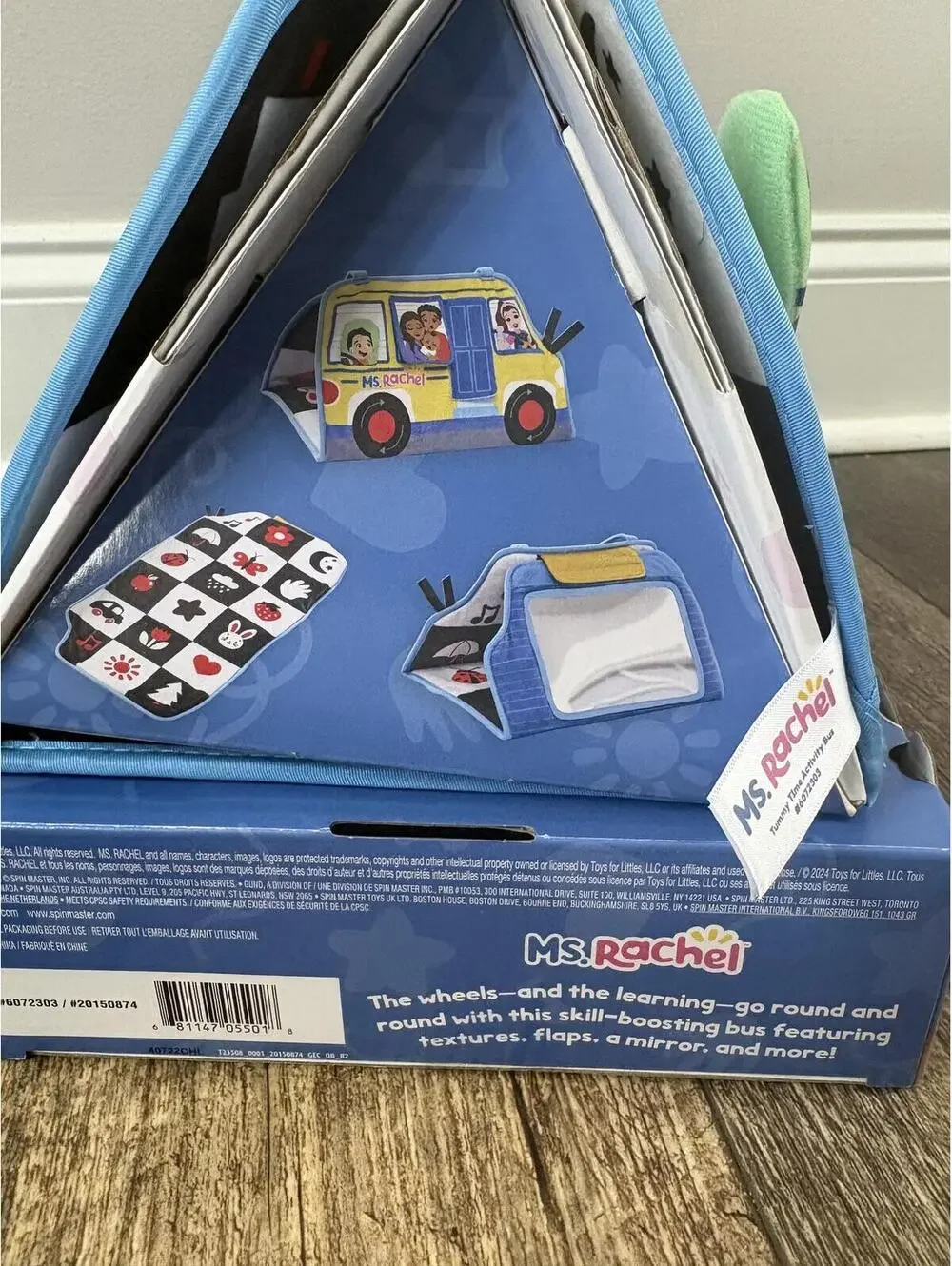New Baby Development Activity Play Mirror Sensory Features Ms Rachel Bus Toy